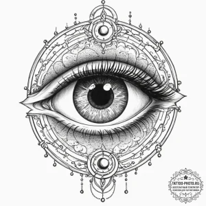 Tattoo design a zodiac animal's eye, highly d... - эскиз тату (№1751682127_0, 05.07.2025 02:22) — tattoo-photo.ru