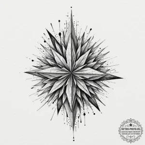 Tattoo sketch a fine line depiction of a crys... - эскиз тату (№1751683152_0, 05.07.2025 02:39) — tattoo-photo.ru