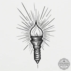 Tattoo sketch a tactical flashlight beam cutt... - эскиз тату (№1751683368_0, 05.07.2025 02:42) — tattoo-photo.ru