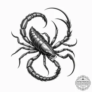 Tattoo design a sharp scorpio scorpion, its t... - эскиз тату (№1751685664_0, 05.07.2025 03:21) — tattoo-photo.ru