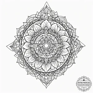 Tattoo sketch: a svarozhich depicted as a bra... - эскиз тату (№1751686012_0, 05.07.2025 03:26) — tattoo-photo.ru