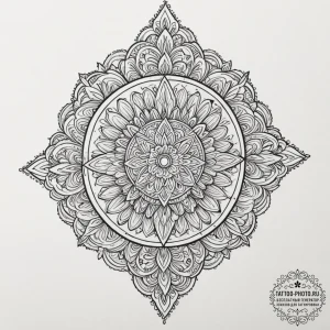 Tattoo design a mind shielded by a powerful a... - эскиз тату (№1751686519_0, 05.07.2025 03:35) — tattoo-photo.ru