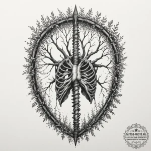 Tattoo design a surreal image of a person ope... - эскиз тату (№1751690031_0, 05.07.2025 04:33) — tattoo-photo.ru