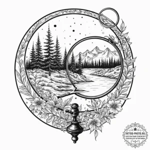 Tattoo design a visual representation of a ne... - эскиз тату (№1751691838_0, 05.07.2025 05:03) — tattoo-photo.ru