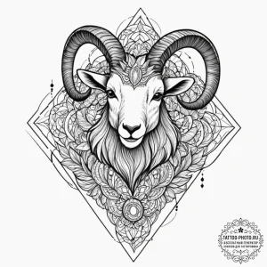 Tattoo design a capricorn goat-fish where sca... - эскиз тату (№1751692643_0, 05.07.2025 05:17) — tattoo-photo.ru