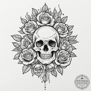 A neo-traditional tattoo of a "awesome mix vo... - эскиз тату (№1751694817_0, 05.07.2025 05:53) — tattoo-photo.ru