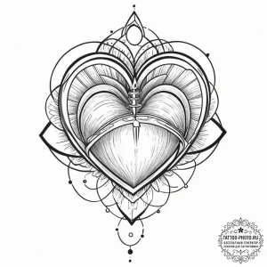 Tattoo sketch a human heart, anatomically cor... - эскиз тату (№1751696374_0, 05.07.2025 06:19) — tattoo-photo.ru