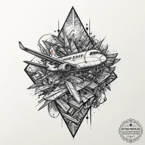 Tattoo sketch a tiny airplane or bird., artis... - эскиз тату (№1751700068_0, 05.07.2025 07:21) — tattoo-photo.ru