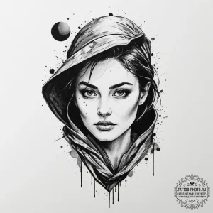 The gom jabbar from dune, concept art for tat... - эскиз тату (№1751700154_0, 05.07.2025 07:22) — tattoo-photo.ru