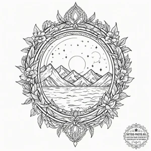 Tattoo sketch a small, stylized rainbow., tat... - эскиз тату (№1751700985_0, 05.07.2025 07:36) — tattoo-photo.ru