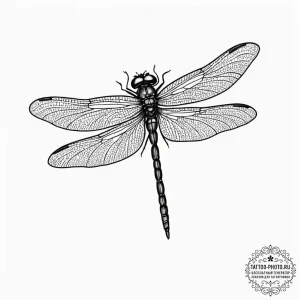 Dragonfly, tattoo sketch design, on a clean w... - эскиз тату (№1751701836_0, 05.07.2025 07:50) — tattoo-photo.ru