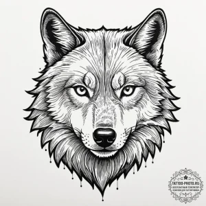 Geralt's wolf medallion from the witcher, tat... - эскиз тату (№1751702879_0, 05.07.2025 08:07) — tattoo-photo.ru
