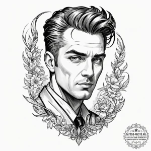 A graphic novel style portrait of marv from s... - эскиз тату (№1751706302_0, 05.07.2025 09:05) — tattoo-photo.ru