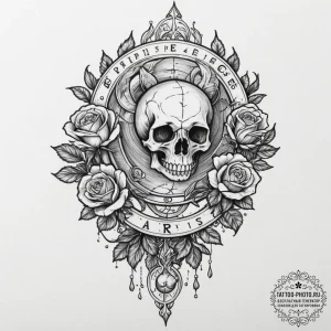 Tattoo sketch a realistic depiction of the zo... - эскиз тату (№1751709265_0, 05.07.2025 09:54) — tattoo-photo.ru
