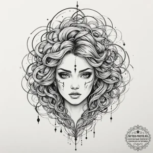 Tattoo design an abstract representation of "... - эскиз тату (№1751710918_0, 05.07.2025 10:21) — tattoo-photo.ru