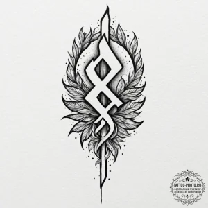83. tattoo sketch: "krada" rune stylized as a... - эскиз тату (№1751711430_0, 05.07.2025 10:30) — tattoo-photo.ru