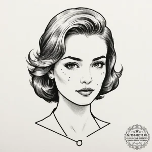 A sketch of anya forger from spy x family, wi... - эскиз тату (№1751712368_0, 05.07.2025 10:46) — tattoo-photo.ru