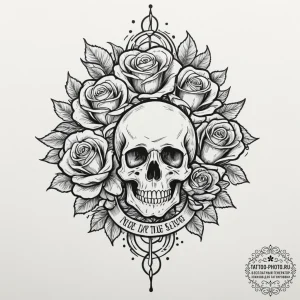 A neo-traditional tattoo of the "long live th... - эскиз тату (№1751721243_0, 05.07.2025 13:14) — tattoo-photo.ru