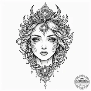 Mythology, folklore & fantasy, ink illustrati... - эскиз тату (№1751721498_0, 05.07.2025 13:18) — tattoo-photo.ru