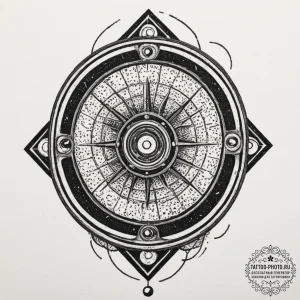 A linework sketch of the flux capacitor, blue... - эскиз тату (№1751721670_0, 05.07.2025 13:21) — tattoo-photo.ru