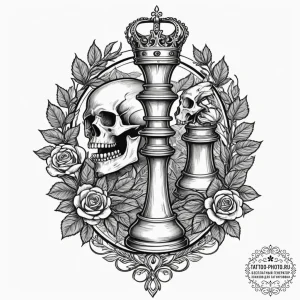 Tattoo design a stylized depiction of a strat... - эскиз тату (№1751721754_0, 05.07.2025 13:22) — tattoo-photo.ru