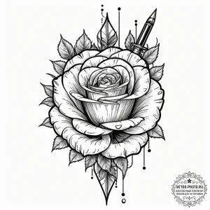 Tattoo design for shoulder, a traditional dag... - эскиз тату (№1751723213_0, 05.07.2025 13:46) — tattoo-photo.ru