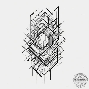 Tattoo design for shoulder, a glitch art desi... - эскиз тату (№1751723559_0, 05.07.2025 13:52) — tattoo-photo.ru