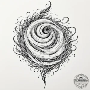 Tattoo design for shoulder, a tornado, swirli... - эскиз тату (№1751723730_0, 05.07.2025 13:55) — tattoo-photo.ru
