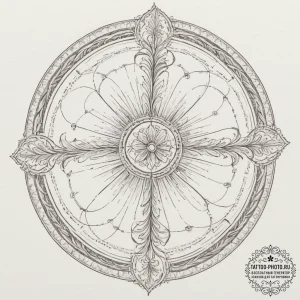 Tiny tattoo design, a small, perfect circle,... - эскиз тату (№1751731449_0, 05.07.2025 16:04) — tattoo-photo.ru