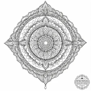 Tattoo design for shoulder, an intricate mand... - эскиз тату (№1751731804_0, 05.07.2025 16:10) — tattoo-photo.ru