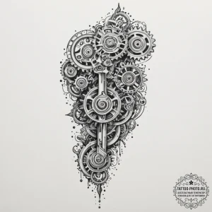 Tattoo design for a leg, the knee joint is de... - эскиз тату (№1751732242_0, 05.07.2025 16:17) — tattoo-photo.ru