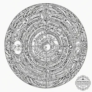 Tattoo design for shoulder, a sphere, half of... - эскиз тату (№1751741732_0, 05.07.2025 18:55) — tattoo-photo.ru