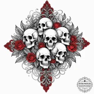 Tattoo design for an arm, a beautiful floral... - эскиз тату (№1751742917_0, 05.07.2025 19:15) — tattoo-photo.ru