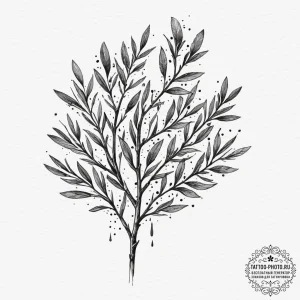 Tiny tattoo design, a single, perfect olive b... - эскиз тату (№1751743257_0, 05.07.2025 19:20) — tattoo-photo.ru