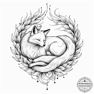 Tattoo design for a thigh, a giant, sleeping... - эскиз тату (№1751744380_0, 05.07.2025 19:39) — tattoo-photo.ru