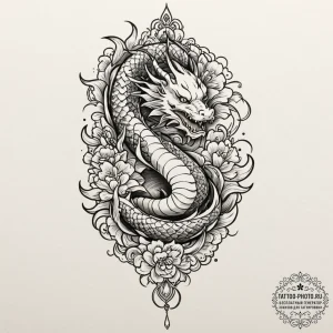 Tattoo design for a shin, a beautiful, ornate... - эскиз тату (№1751745322_0, 05.07.2025 19:55) — tattoo-photo.ru