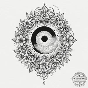 Tattoo design for an arm, a diagram of a blac... - эскиз тату (№1751746426_0, 05.07.2025 20:13) — tattoo-photo.ru