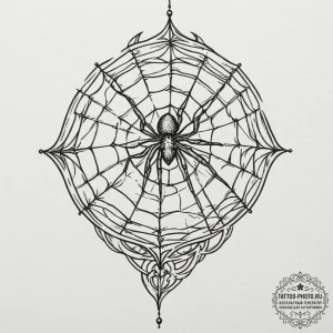Tattoo design for a foot, a delicate spiderwe... - эскиз тату (№1751747097_0, 05.07.2025 20:24) — tattoo-photo.ru