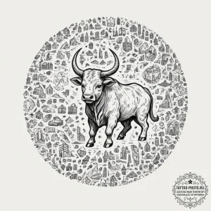 Tattoo design for an arm, a minotaur, but he... - эскиз тату (№1751751498_0, 05.07.2025 21:38) — tattoo-photo.ru
