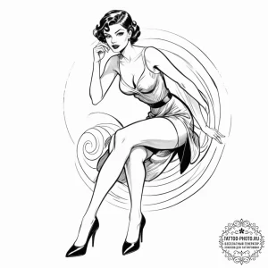 Tattoo design for a leg wrap, a spiraling com... - эскиз тату (№1751752591_0, 05.07.2025 21:56) — tattoo-photo.ru