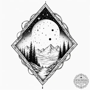Tiny tattoo design, a doorway, standing alone... - эскиз тату (№1751753609_0, 05.07.2025 22:13) — tattoo-photo.ru