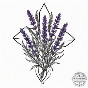 Tiny tattoo design, a tiny sprig of lavender,... - эскиз тату (№1751753693_0, 05.07.2025 22:14) — tattoo-photo.ru