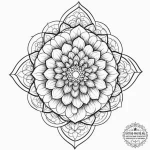 Tattoo design for a leg, a geometric pattern... - эскиз тату (№1751753863_0, 05.07.2025 22:17) — tattoo-photo.ru