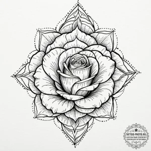 Tiny tattoo design, a tiny, wilted rose, losi... - эскиз тату (№1751756985_0, 05.07.2025 23:09) — tattoo-photo.ru