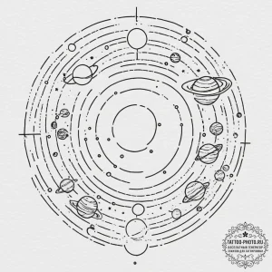 Tattoo design for shoulder, an alchemical dia... - эскиз тату (№1751757753_0, 05.07.2025 23:22) — tattoo-photo.ru