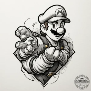 Tattoo design for an arm, a portrait of super... - эскиз тату (№1751758859_0, 05.07.2025 23:40) — tattoo-photo.ru