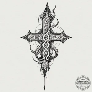 Tattoo design for a leg, the hunter's mark fr... - эскиз тату (№1751758943_0, 05.07.2025 23:42) — tattoo-photo.ru