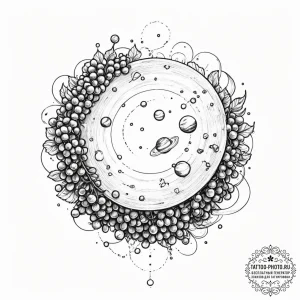 Tattoo design for an arm, a bunch of grapes,... - эскиз тату (№1751761054_0, 06.07.2025 00:17) — tattoo-photo.ru