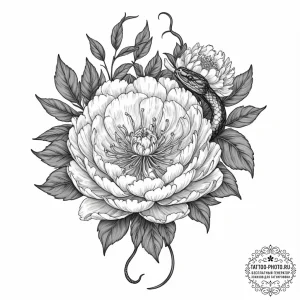Tattoo design for shoulder, a large, blooming... - эскиз тату (№1751761139_0, 06.07.2025 00:18) — tattoo-photo.ru