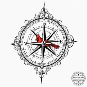Tattoo design for shoulder, a compass rose, b... - эскиз тату (№1751763752_0, 06.07.2025 01:02) — tattoo-photo.ru